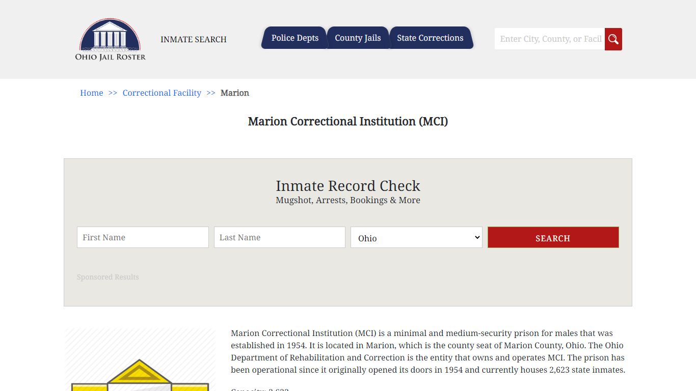 Marion Correctional Institution (MCI) | Jail Roster Search